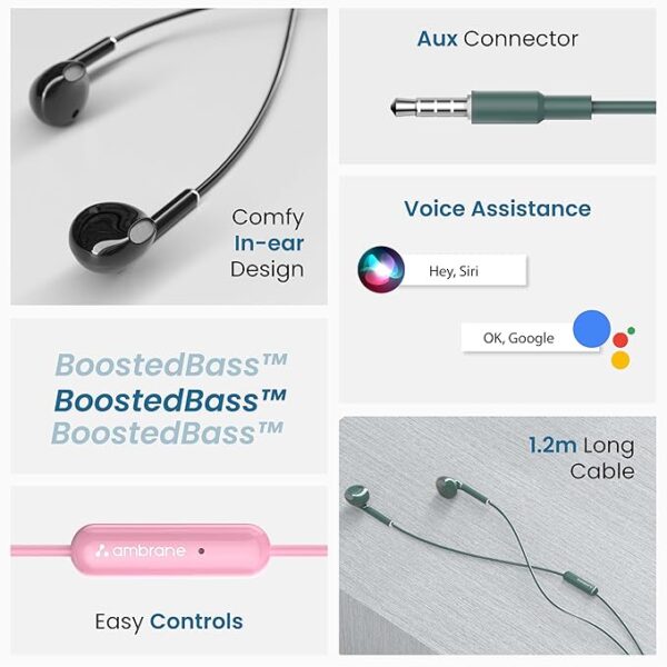 Ambrane Wired in Ear Earphones - Image 2